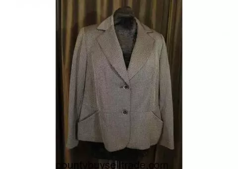 16 Women's Jones of New York Suit Jacket, Blazer, 16W Beautiful Fabric