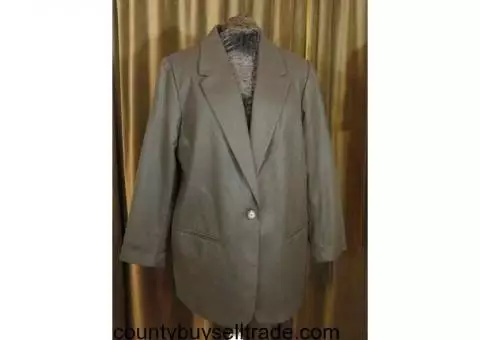 NWOT 16W SAG Women's Blazer, Suit Jacket, 100% Wool Black